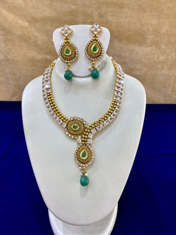 1gm Gold Imitation Jewellery Set Indian 