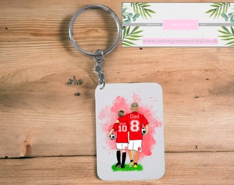 Personalised keyring, football keyring, rugby keyring, football mum, football dad