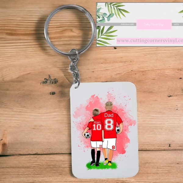 Personalised keyring, football keyring, rugby keyring, football mum, football dad