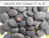 100 LARGE Smooth Beach Stones, Rocks for Painting, River Rocks, Black, Flat, Oval, Wishing Stones, Wedding Stones, Beach Pebbles, Craft, Zen