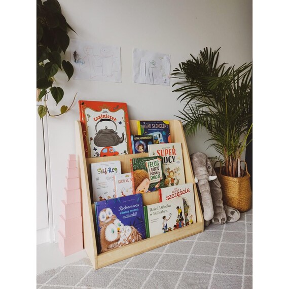 Montessori Bookshelf Kids Bookcase Montessori Bücherregal Etsy