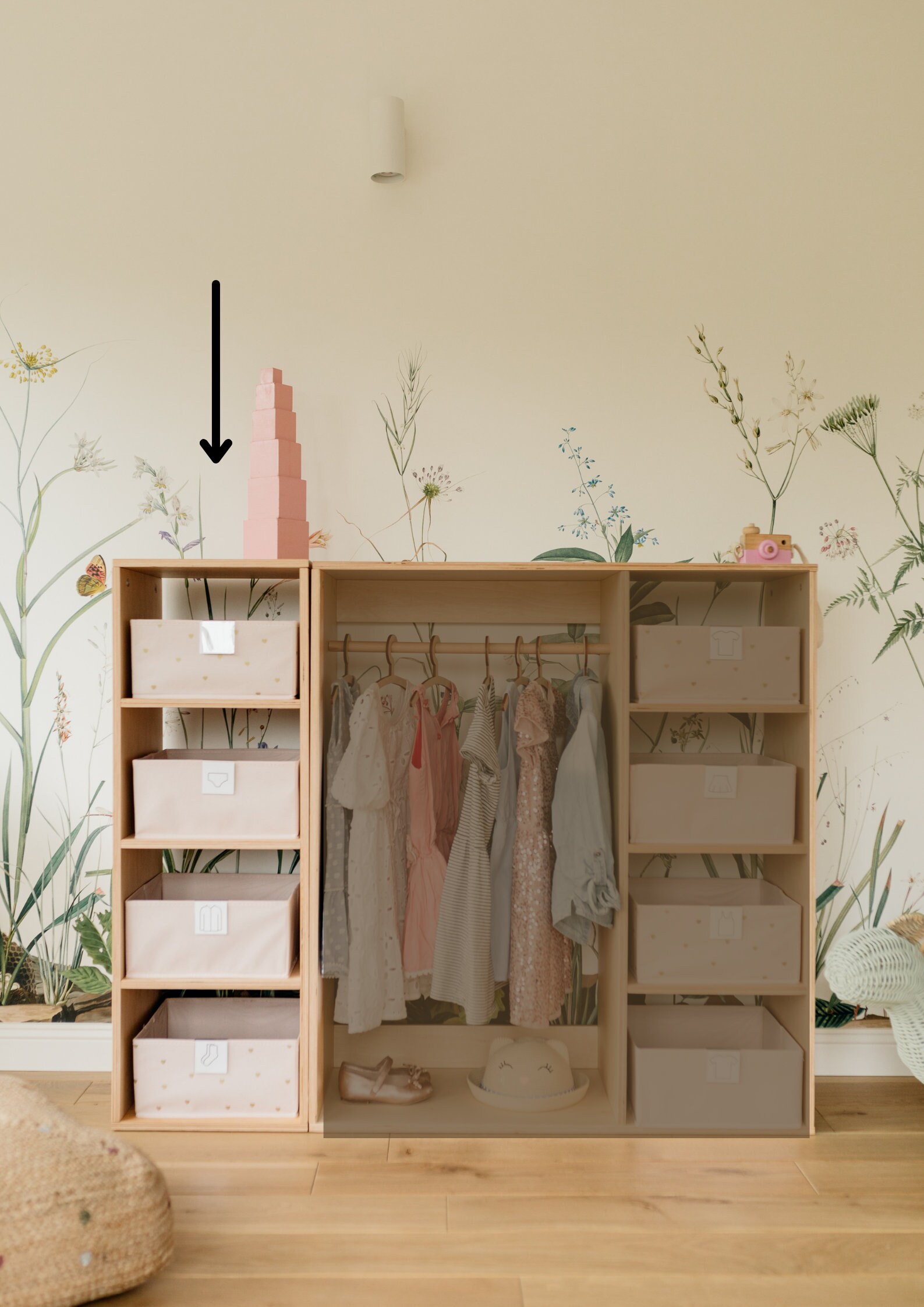 Chest of additional shelves, side shelves to main wardrobe, montessori Kleiderschrank, child wardrobe, toddler garderobe NATURAL COLOR Chest of additional shelves, side shelves to main wardrobe, montessori Kleiderschrank, child wardrobe, toddler garderobe NATURAL COLOR
