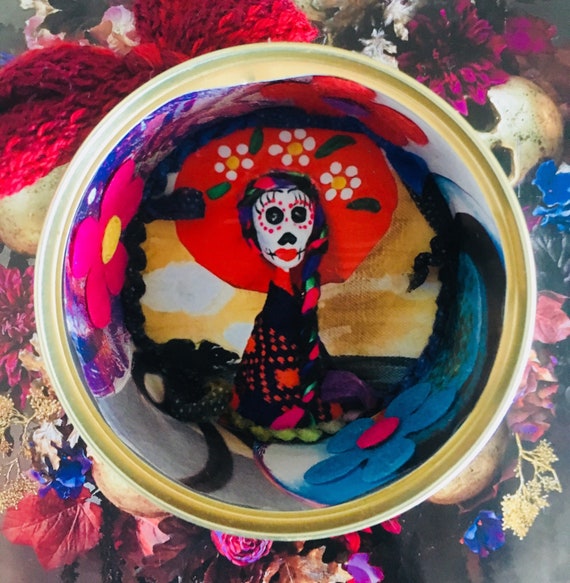 Scull Magnet Day Of The Dead Decor Dia De Muertos Scull Decor Etsy