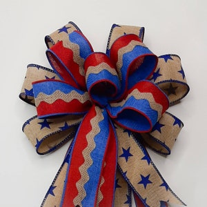 Patriotic Bow Stars and Ric Rac