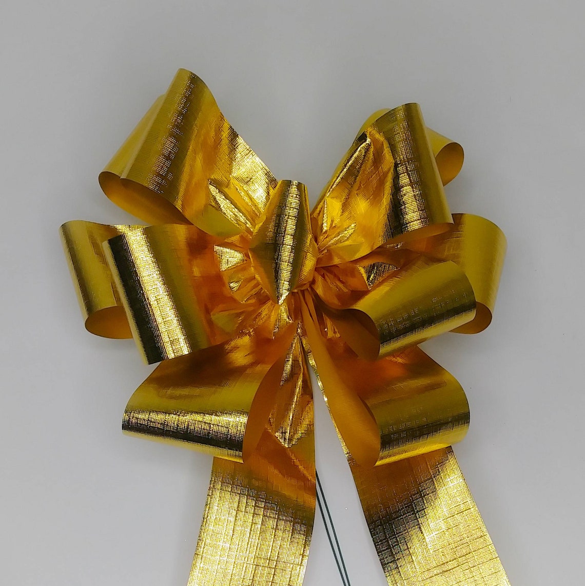 Wreath Bow Metallic Gold Christmas Bow Outdoor Bow Etsy UK