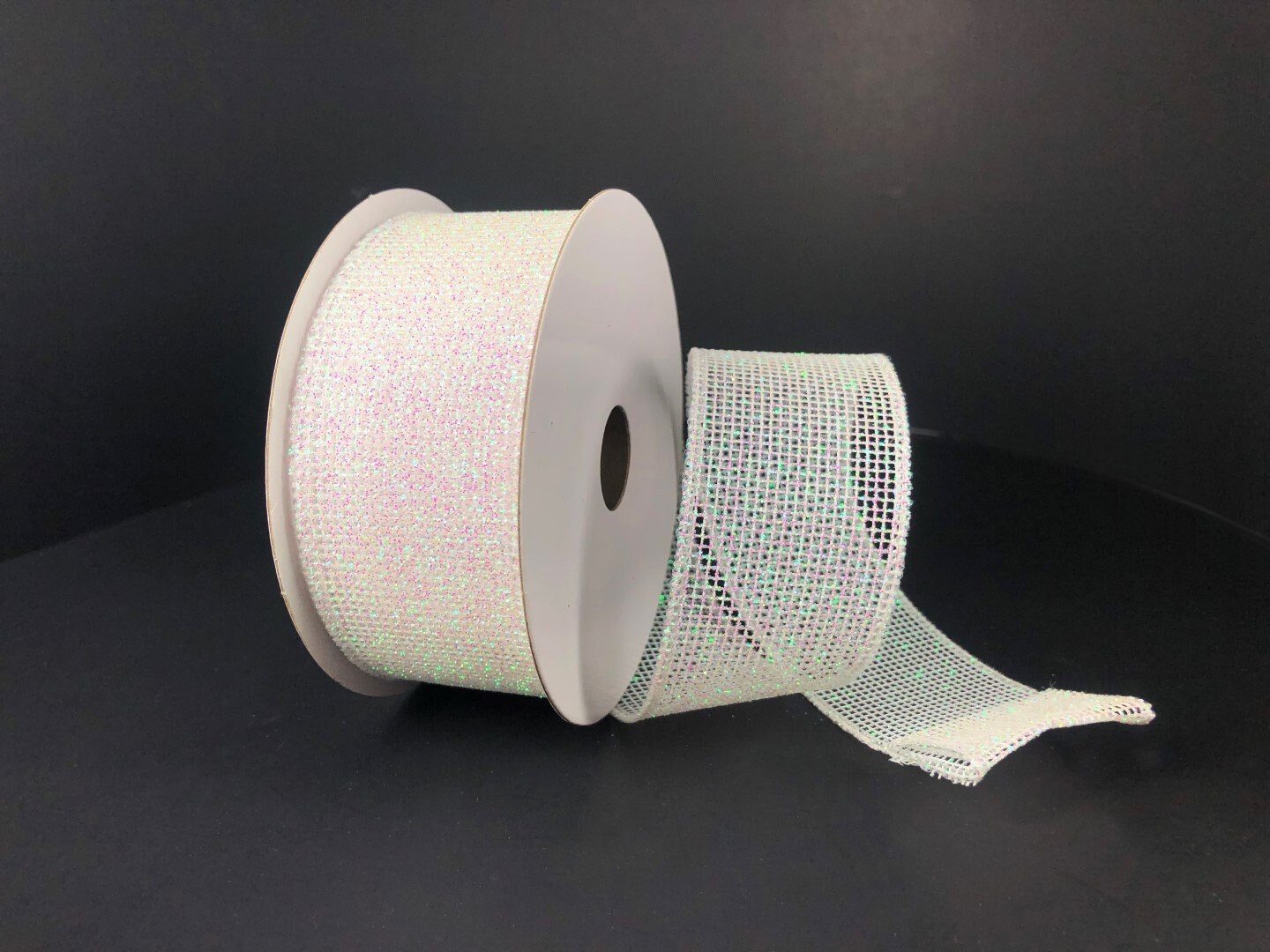 Deco Mesh Ribbon: White 