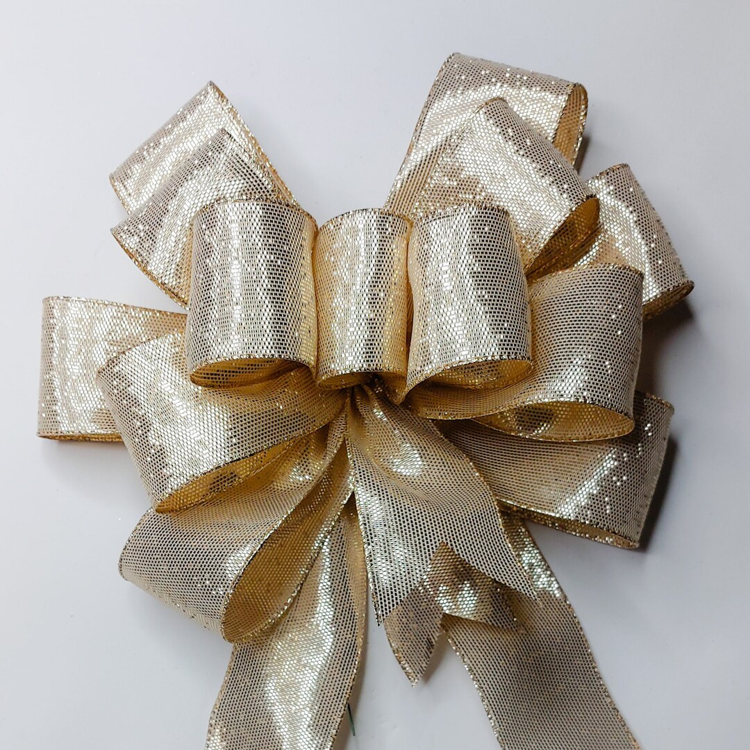 Light Gold Tile Pattern Christmas Bow - Etsy