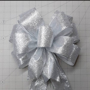 Metallic Glitter Dot Bow, Silver, Gold, Emerald Green