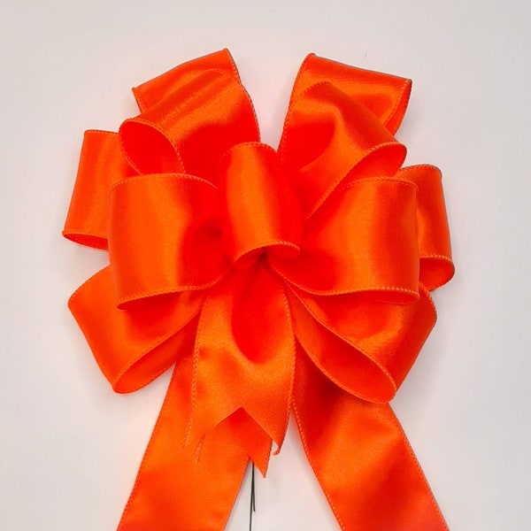 Orange Satin Bow