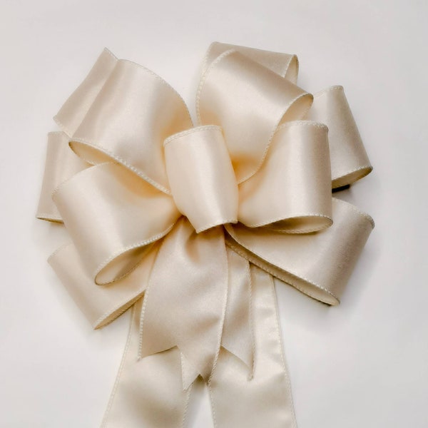 Ivory Satin Bows - Etsy