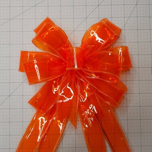 Wreath Bow, Halloween Bow, Orange Jelly Ribbon, Suitable for Outdoors