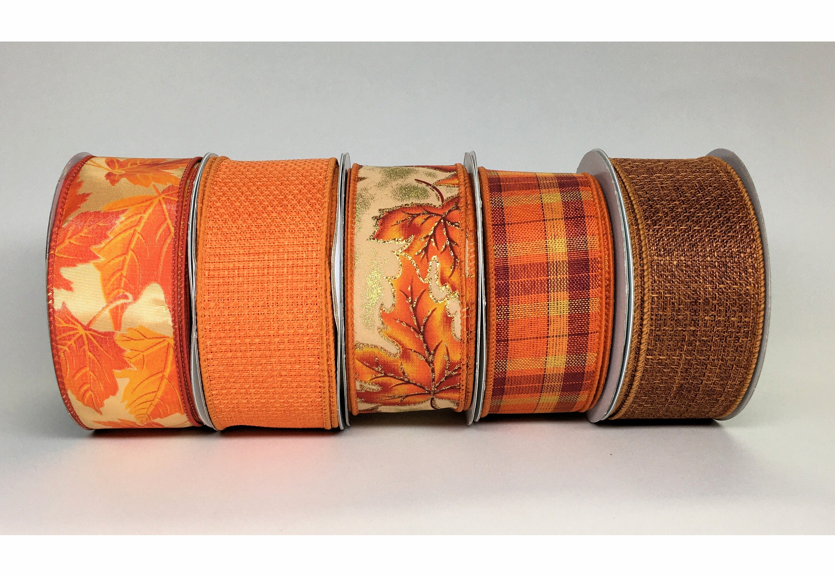 Maple Ribbon Coord 5 Rolls Autumn Maple Leaf Ribbon Collection | Etsy