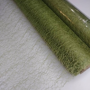 Mesh - Cosmic Twist Mesh, Moss Green, 20 in x 10 yds