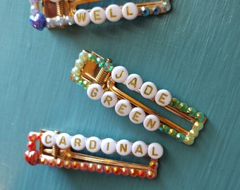 Kacey Musgraves Deeper Well Tour Bejeweled Hair Barrette (Golden Hour Tour Swiftie Hair Clip |  Bedazzled Accessories | Hearts Rhinestone )