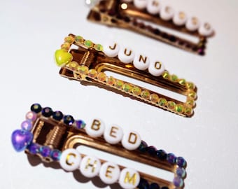Sabrina Carpenter Short and Sweet Tour - Bejeweled Hair Barrette (Hair Clip | Juno | Bed Chem I Espresso Bling Rhinestone)