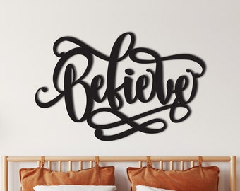 Cursive Believe Etsy