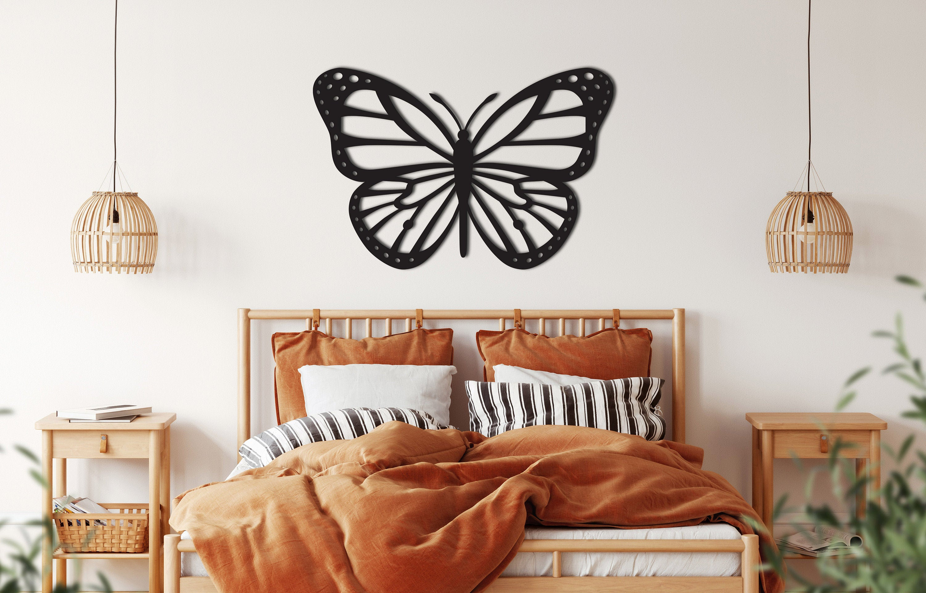 Butterfly wall decor from wood Wooden Wall Art Bedroom Etsy