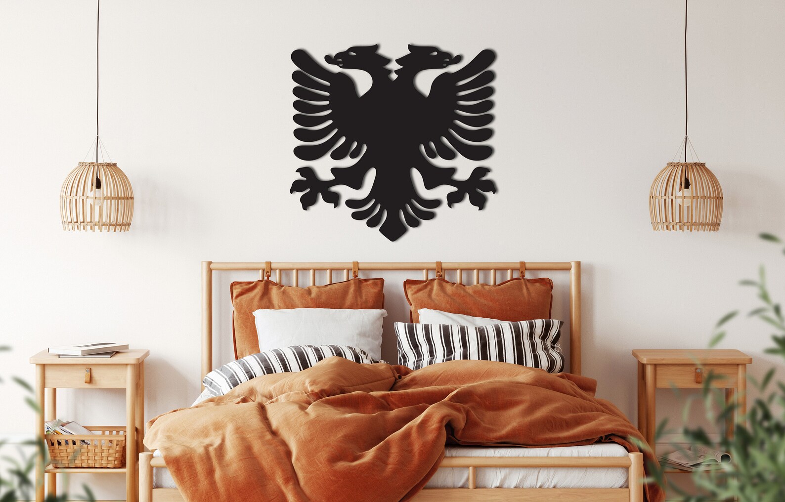 Albanian Eagle wall decor from wood Wooden Wall Art Bedroom Etsy