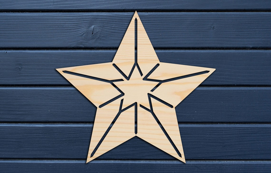 Star wall decor from wood Wooden Wall Art Bedroom Living Etsy