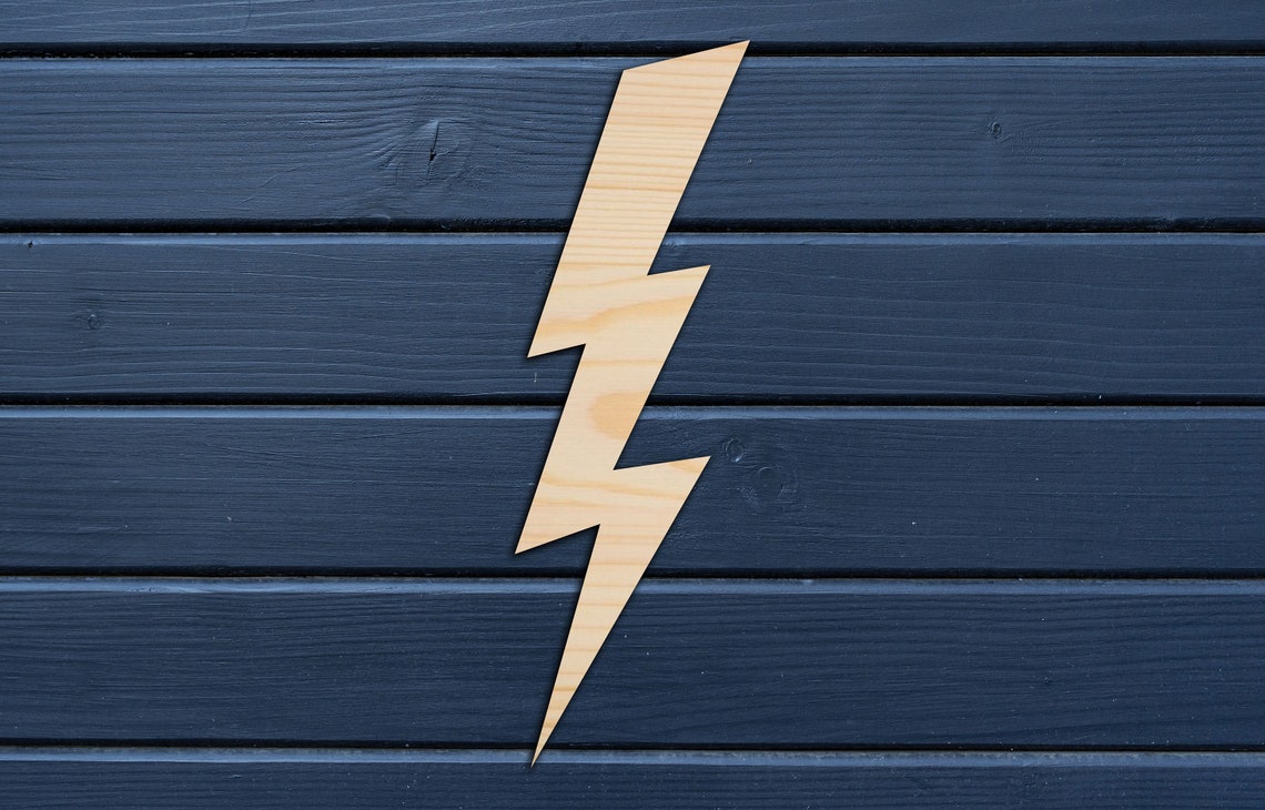 Lightning Bolt wall decor from wood Wooden Wall Art Bedroom Etsy