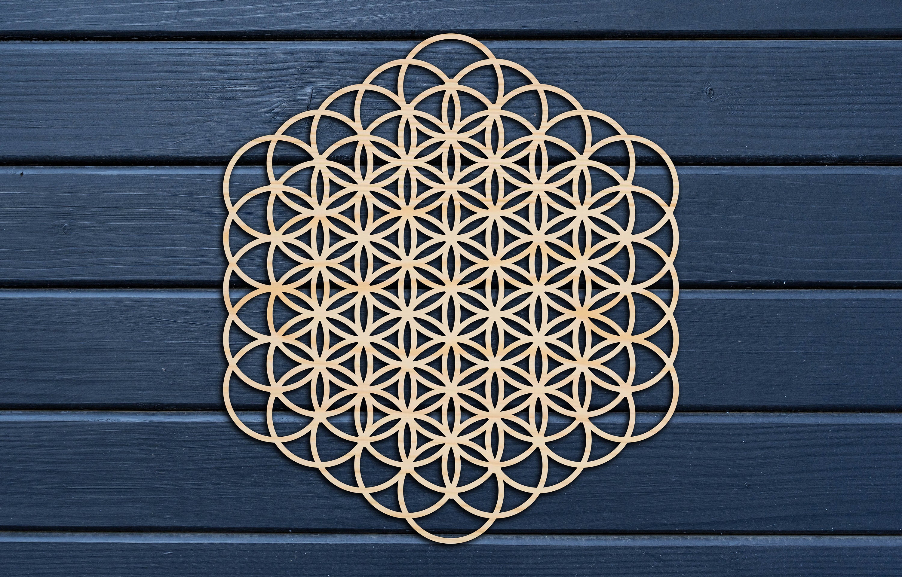 Blume des Lebens Wand-Dekor aus Holz Holz-Wand-Kunst | Etsy