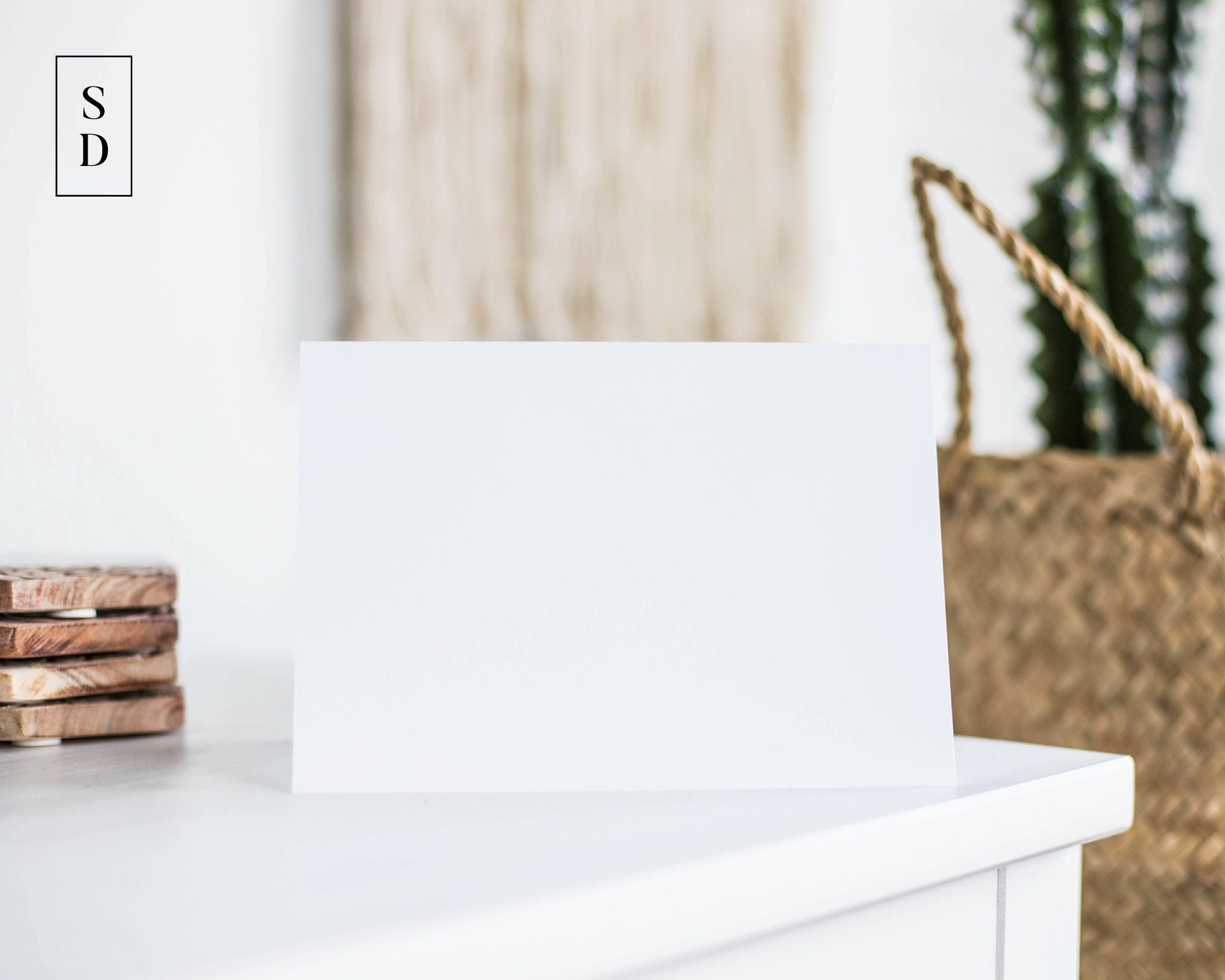 Download A7 Greeting Card Mockup Sedeveria Etsy