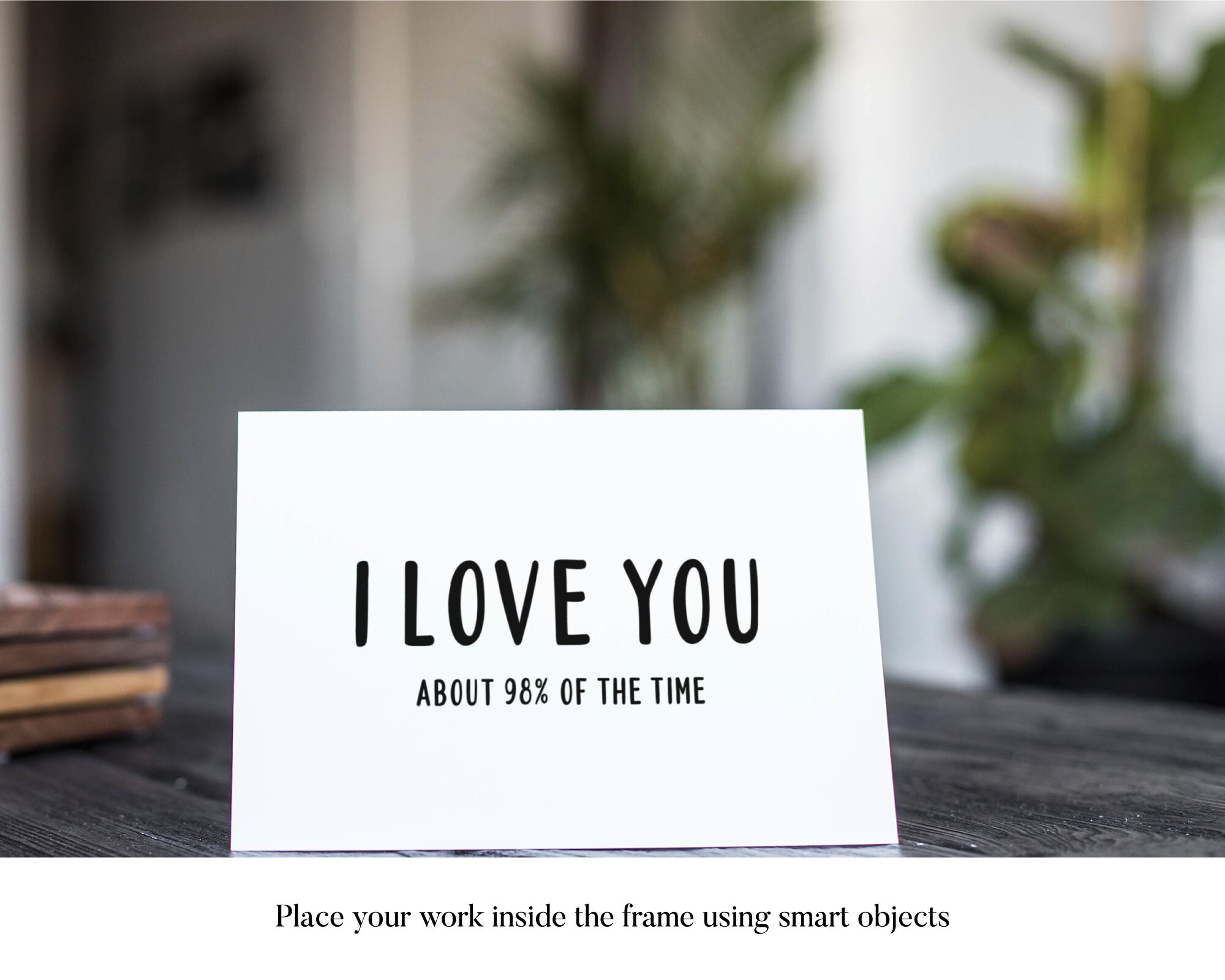 Download A7 Greeting Card Mockup Sedeveria | Etsy