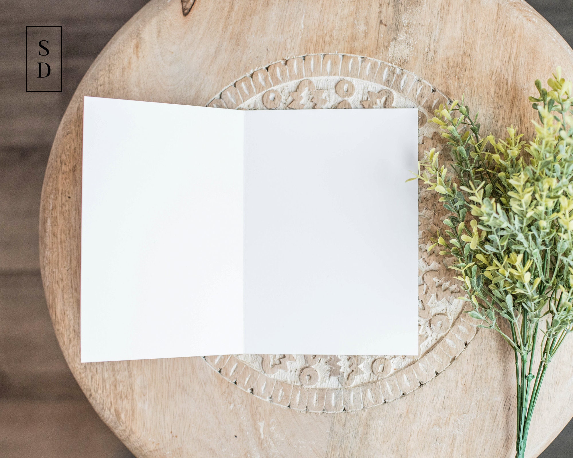 Download A7 Greeting Card Mockup Agave | Etsy