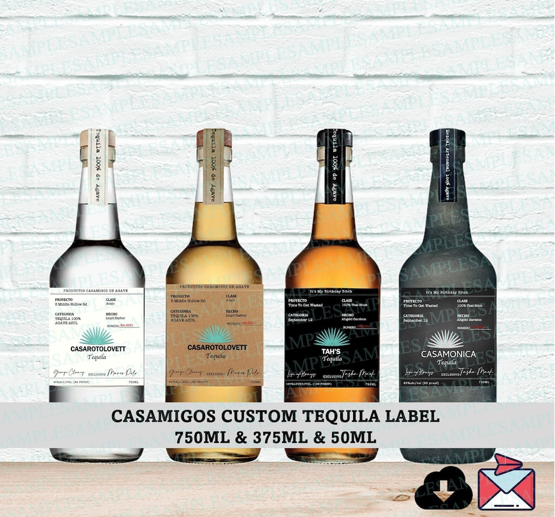 Casamigos Tequila Custom Label Tequila Personalized Labels Etsy