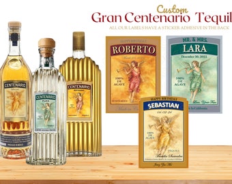 Custom Gran Centenario Tequila Label, Tequila Personalized labels, Tequila Birthday Gift, Tequila Label for gift, Reposado label, anejo