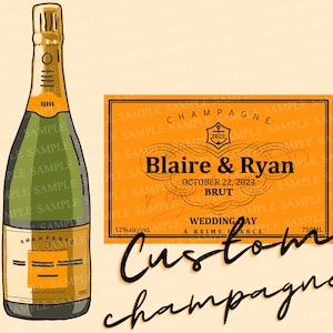 Birthday Champagne Label, Personalized Champagne Label, Bridesmaid Champagne, Gift for her, Wedding Gift, Liquor bottle label, 30th, 25th