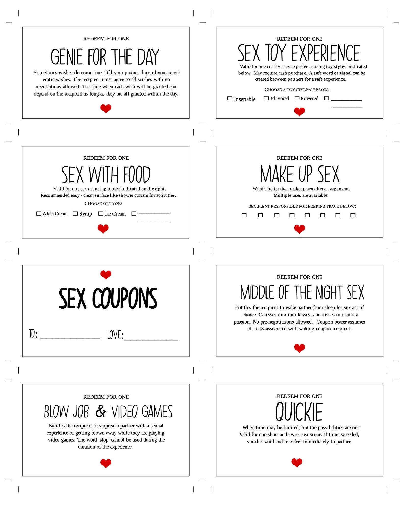 Sex Coupon For valentine Day for boyfriend Making | Etsy
