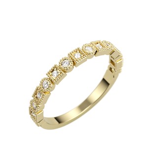 14K Gold Stacked Diamond Ring | Diamond Band, Statement Ring, Stacking, Stackable Ring, Rose Gold Ring, Wedding Band, Anniversary - SR1128