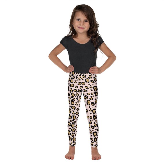 girls leopard print leggings