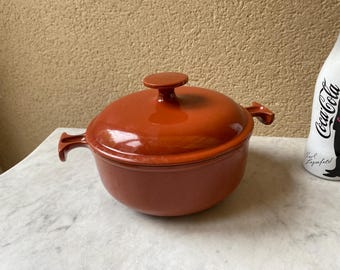Cocotte marmite Le creuset La Mama 17 design Enzo Mari vintage années 70 80 Tbe