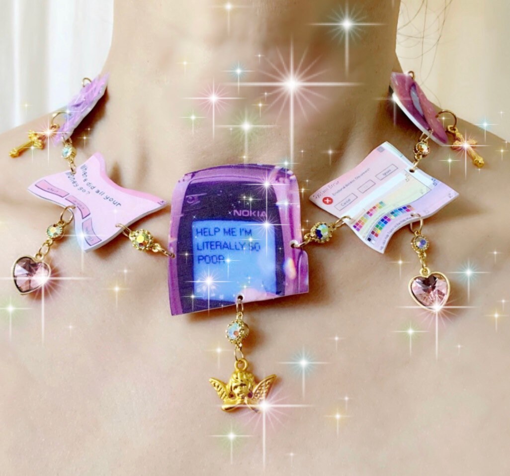 Y2k Babe Egirl Chain Choker Necklace Pink Soft Grunge Style Etsy Denmark Y2k Babe Egirl Chain Choker Necklace Pink Soft Grunge Style Etsy Denmark