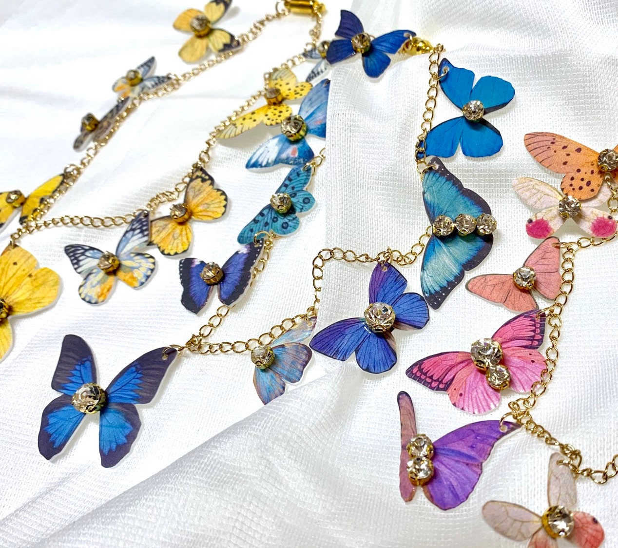 Blue Butterfly Choker 90s and Y2k Style Fashion Choker Necklace