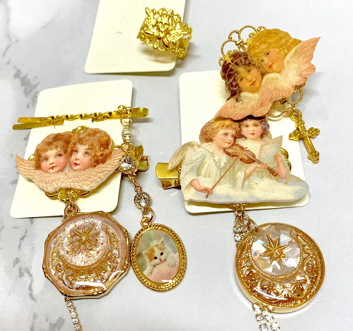 Soft Blessings Hair Clip Aesthetic Hair Pins With Moon Resin Etsy