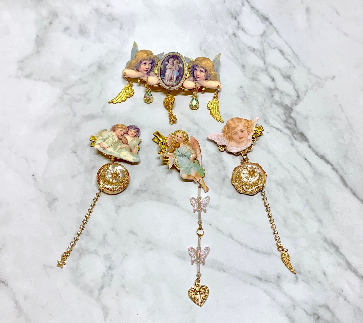 Soft Blessings Hair Clip Aesthetic Hair Pins With Moon Resin Etsy