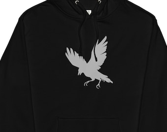 Sudadera con capucha de cuervo, ropa alternativa, regalo gótico, regalo alternativo, sudadera con capucha unisex, cuervo unisex, sudadera con capucha gótica, sudadera con capucha de pájaro, suéter de cuervo, suéter de pájaro