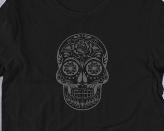 Sugarskull T-shirt, Sugarskull Tee, Sugarskull Tshirt, Womens Sugarskull, Mens T-shirt, Goth T-shirt, Goth top, Mens Sugarskull