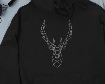 Sudadera con capucha de ciervo, sudadera con capucha unisex, regalo para cazador, regalo de caza, suéter de caza, suéter de ciervo, sudadera con capucha para mujer, estudio de sombrero púrpura, sudadera para hombre