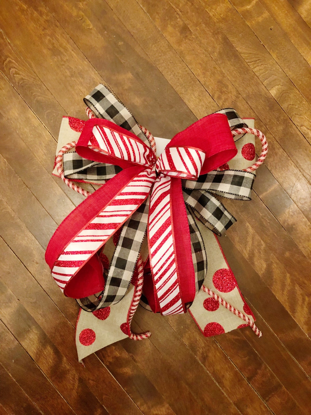 Large Red Ribbon BowChristmas Tree topper bow Lantern bow Etsy.de