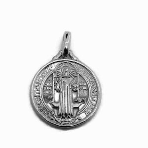 Saint Benedict Medal (San Benito) Pendant Charm.925 Sterling Silver!!