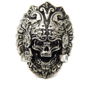 NEW!!! Aztec Skull Ring .925 Sterling Silver!!