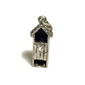 Western Bathroom Charm Pendant .925 Sterling Silver.