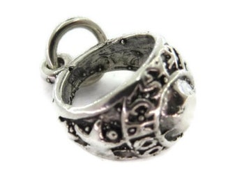 Graduation Ring Charm Pendant .925 Sterling Silver!!
