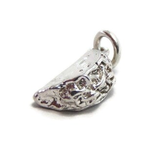 Taco Pendant Charm .925 Sterling Silver.