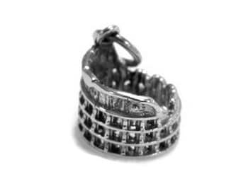 Rome&#39;s Colosseum Charm Pendant .925 Sterling Silver.