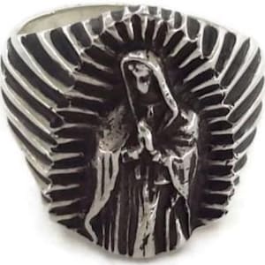 Virgin Mary (Virgen de Guadalupe) .925 Sterling Silver Ring!!